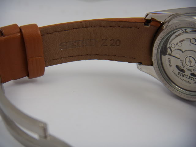 Seiko Z20 curved brown leather deployant